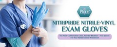 Nitrile/Vinyl Blend Ex Gloves, Powder-Free, Latex-Free,