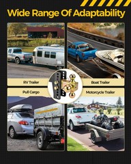 Adjustable Trailer Hitch,2″ Receiver,6″ Drop/Rise,Balls 20000 lbs