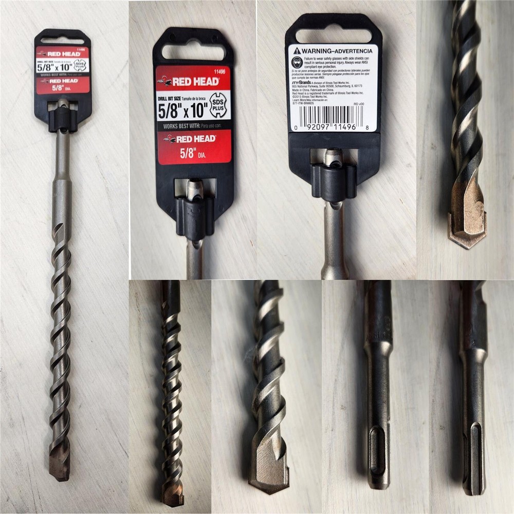 Red Head 5/8″ x 10″ SDS Plus Masonry Concrete Brick Drill Bit 11496 – 1