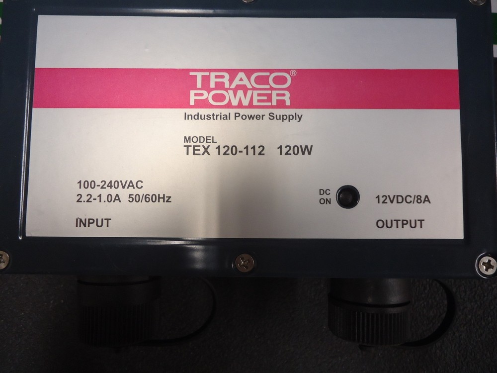 TEX 120-112 Traco Power Supply, AC-DC, 12V, 8A, 85-264V In, Encapsulated USED!