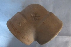 New 1-1/2″ Socket Weld, SW, 90° Elbow Carbon Steel CS Class 9000 A105 1.5″ USA