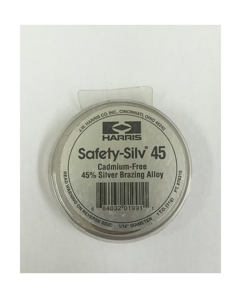 Harris 4531 Safety Silv 45 Silver Brazing Alloy 1 t.o.