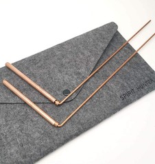 99.9% Copper Dowsing Rod- 2PCS Divining Rods with Bag – Detect Gold, Water, Ghos