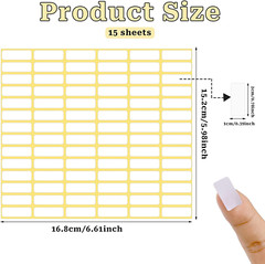 1680 Pcs Matte White Labels Blank Stickers Small Sticky Labels Removable Price