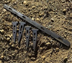 Sandbaggy X Flat Ties For Concrete Forms (0.82″ x 14.4″) – 11 Ga Steel – 8″ Wall