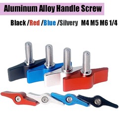 1/4 Clamping Thumb Screw Tee Wing Knob Head Hand Grip Bolts Aluminum M4 M5 M6 M8