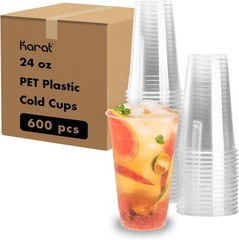 [1000 ct] 10oz Plastic Cups Clear Disposable Cold Cup Iced Coffee Smoothies