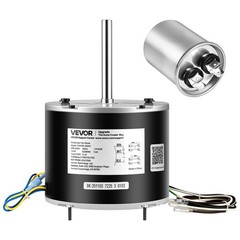 VEVOR Condenser Fan Motor with Capacitor 1/4HP 825RPM 208-230V CW/CCW Rotation