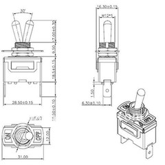 1 x SPST Heavy Duty Toggle Switch On/Off 30A 12V Auto Marine Boat 4×4 Off-Road
