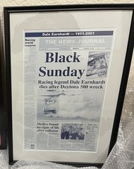 Dale Earnhardt Black Sunday Daytona 500 News Journal Printing Plate NASCAR 2001