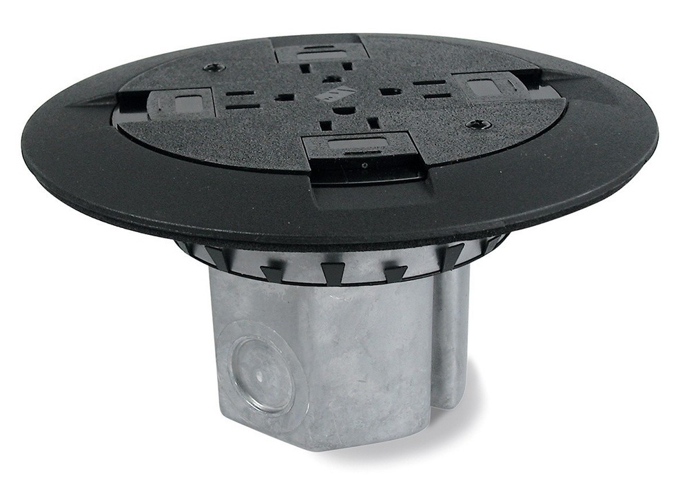 Legrand Wiremold 861QTCBLK Pre Wired 2 gang Floor Box – Aluminum ~ Brand New