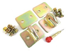 Pair of 3/8″ Bolt On Grab Chain Hooks with Free Center Punch Tool, Grade 8 Bolts