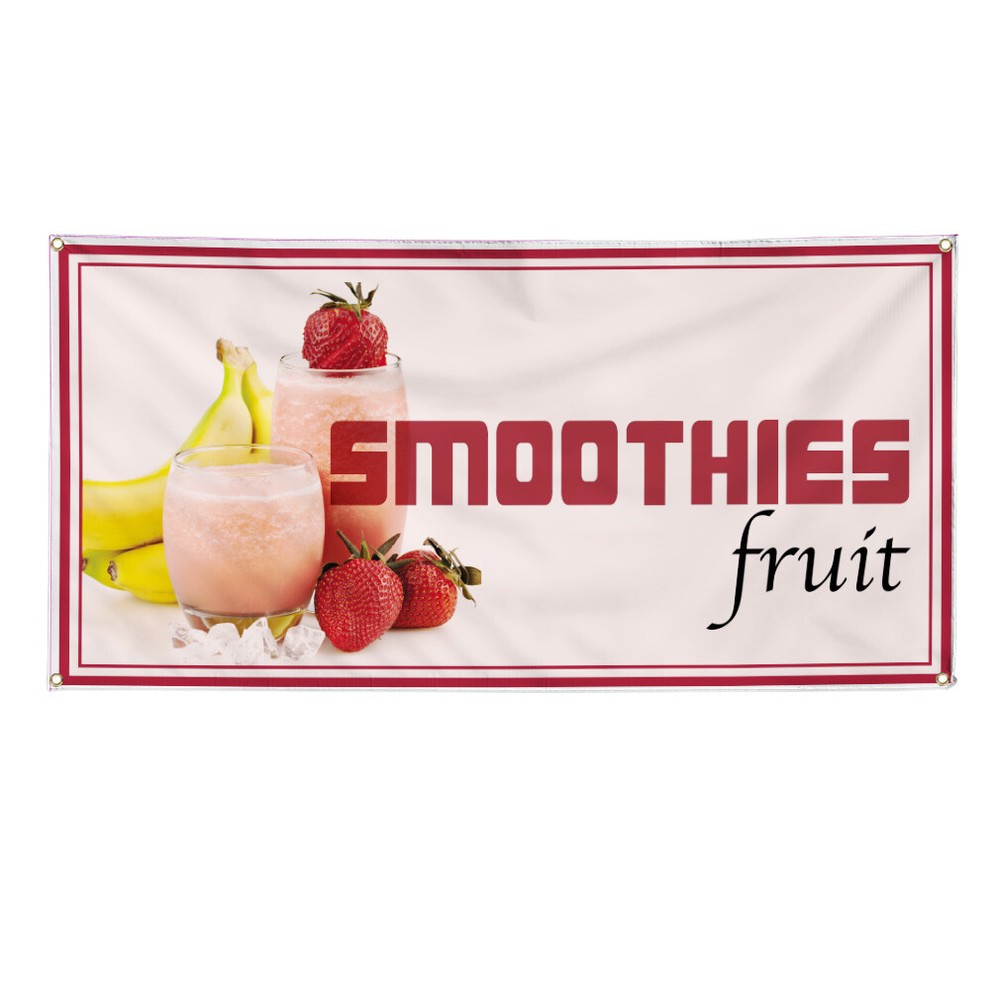 Vinyl Banner Multiple Sizes Smoothies Fruit Restaurant Cafe Bar Food & Beverage