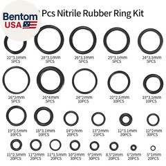 360 Pcs O Ring Assortment Kit,Rubber Washer Orings, Black 24 Sizes Pressure Wash