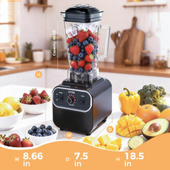 1600W Commercial Professional Blender for Kitchen, Heavy Duty Countertop Smoothi