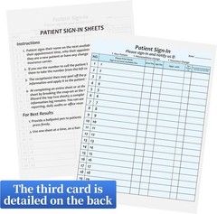 30Packs,Patient Sign in Sheets,HIPAA Compliant,Adhesive Peel-Off Patient Form