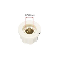 2pcs 6.4mm Shaft Hole Potentiometer Control Rotary Knobs Effect Pedal Knob Beige