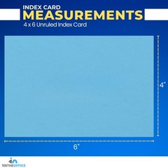 Index Cards Blue Colored Unruled 4X6, 200/Pack