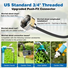 Misters for Outside Patio 30FT/9M, PreAssembled Misting Cooling System with 8…