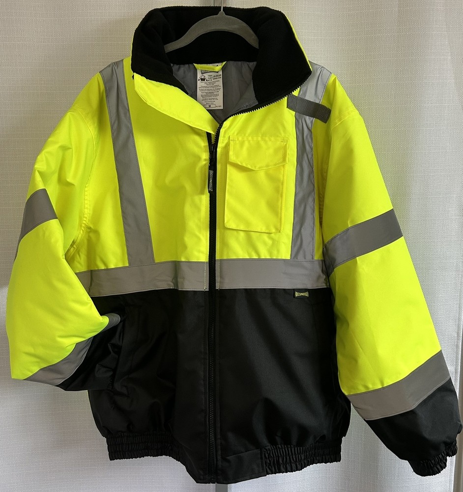 OccuNomix Type R Class 3 Extended Neck Black Bottom Bomber Safety Jacket Medium