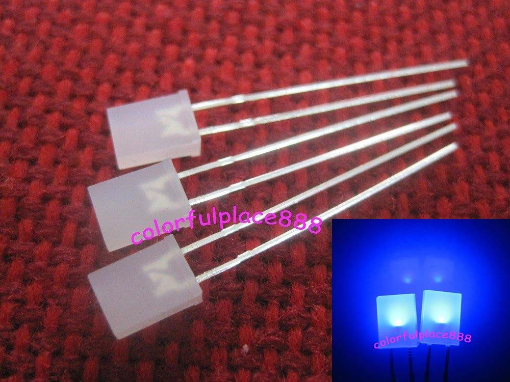 1000pcs 2x5x7mm Blue Diffused Rectangle LED Rectangular Leds Light Lamp Bulb New