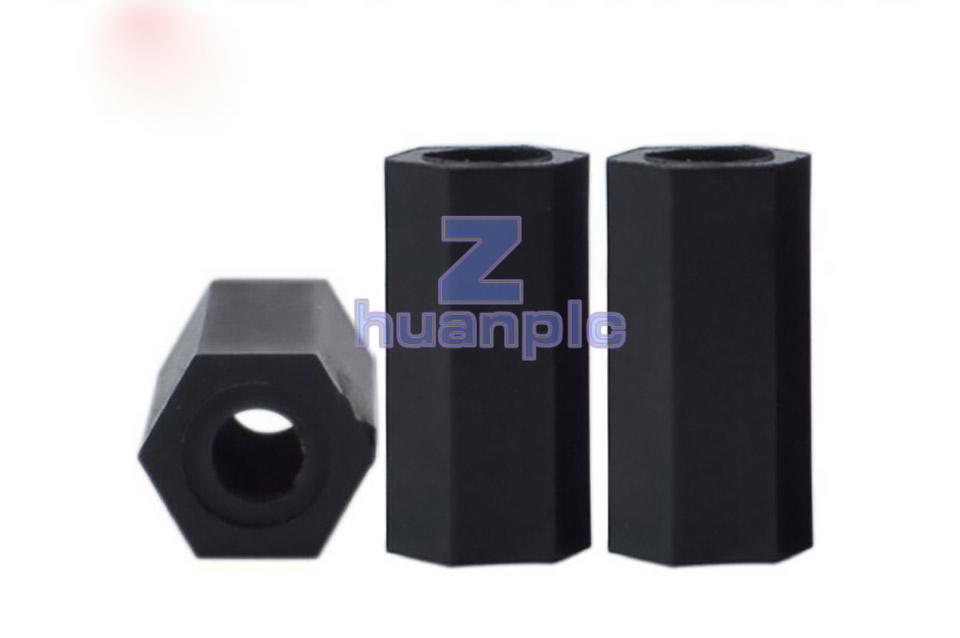 25/50/100PCS BLACK PLASTIC NYLON HEX COLUMN STANDOFF SUPPORT SPACER SCREW NUT M3