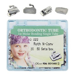 200pcs Dental Orthodontic Buccal Tubes MBT Roth 0.022 1st 2nd Molar Bondable
