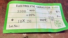 3300uF 10V (10x) Electrolytic Capacitors 10V 3300uF Volume 10x20mm – USA