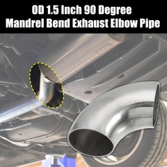 2pcs OD 1.5 Inch 90 Degree 1.2mm Thickness Mandrel Bend Elbow SS304 Size: 1.5