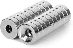 10 50 Strong Countersunk Ring Magnets 3/4″ x1/8 ” Hole 5mm Rare Earth Neodymium