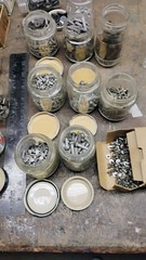 50 POUNDS OF ASSORTED TINNERS RIVETS AND OTHERS. TAKE THEM ALL.