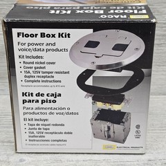 RACO 6239NI Floor Box Kit Nickel Plated Concealed Duplex Receptacle 15A 125V