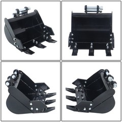 For 0.8-1.8 Ton Mini Excavator 400mm Trenching Bucket Attachment With Teeth US