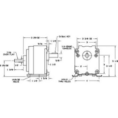 Dayton 4Z498 Speed Reducer, Indirect Drive, 92:1
