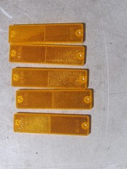 LOT OF 5 Grote 40133 Amber Mini Stick-On / Screw-Mount Rectangular Reflectors