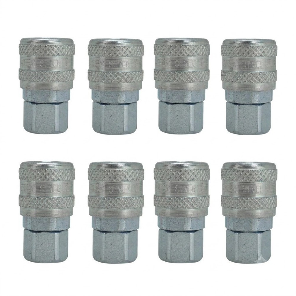 8 pack S-775 1/4″ FNPT A Style Air Fittings Milton A Style Plugs