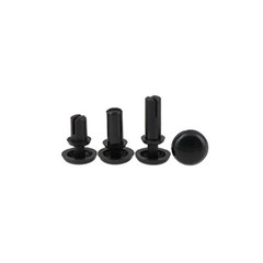 Black Plain Nylon Plastic Snap Rivets R2032-R6080 Various Sizes And Length Rivet
