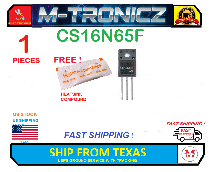 1 PCS NEW CS16N65F CS16N65FA9H TO-220F MOSFET + HEATSINK COMPOUND