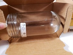 Lot Of 2 Hubbell VG-15, 100 Watt Size Clear Globe, 1205