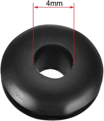 Rubber Grommets 4Mm Dia. Wire Gasket Ring for Hole Plug Cable, Black 20 Pieces