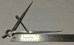 2 — L. S. Starrett Round Leg Compass Dividers over 6” and 8”