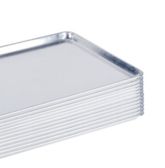 12 Case Aluminum Bun Sheet Pans Full Size Wire Rim Restaurant Baking 18″ x 26″