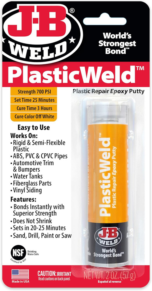 8237 Plasticweld Plastic Repair Epoxy Putty – 2 Oz.