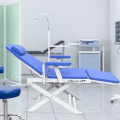 Silla plegable simple dental portátil / taburete médico móvil