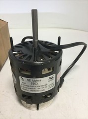 NEW, SE MOTORS, SE03, 1/20HP MOTOR, 1.4AMPS, 208-230V, 1500/1300RPM. (1B-4)