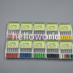 6 Pcs/Pack Nickel Titanium Dental Endodontic Root Canal Hand Use K-Files #15-40