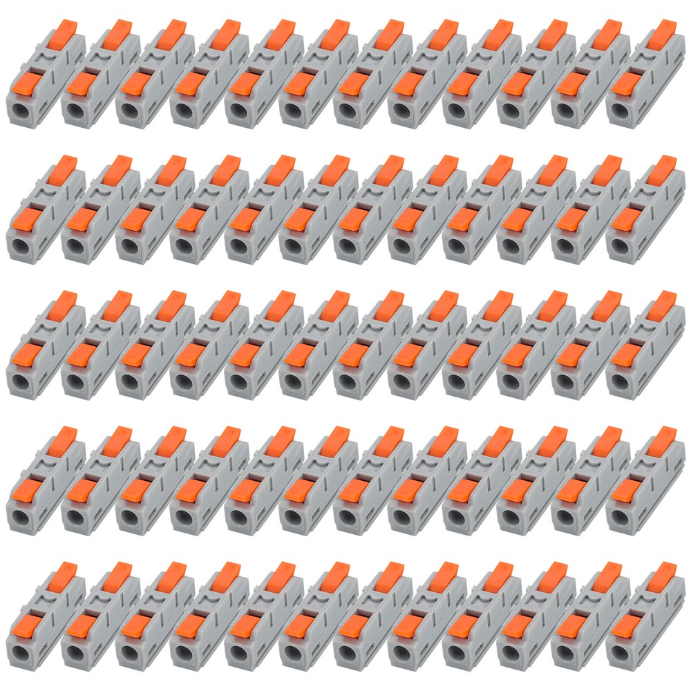 60pcs 1-in-1-Out Lever Wire Connectors Compact Electrical Splicing Kit