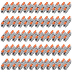 60pcs 1-in-1-Out Lever Wire Connectors Compact Electrical Splicing Kit