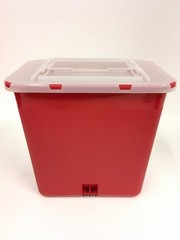 New 6 PACK!! 2 Gallon Sharps Disposable Biohazard Container Red Dynamex 4627