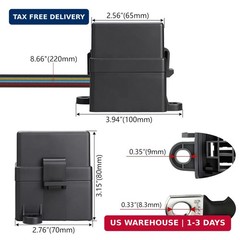 12V 6 Way Pre-Wired Fuse Relay Box Kit with Two 80A 4-Pin Relays | 6 ATC/ATO Slo
